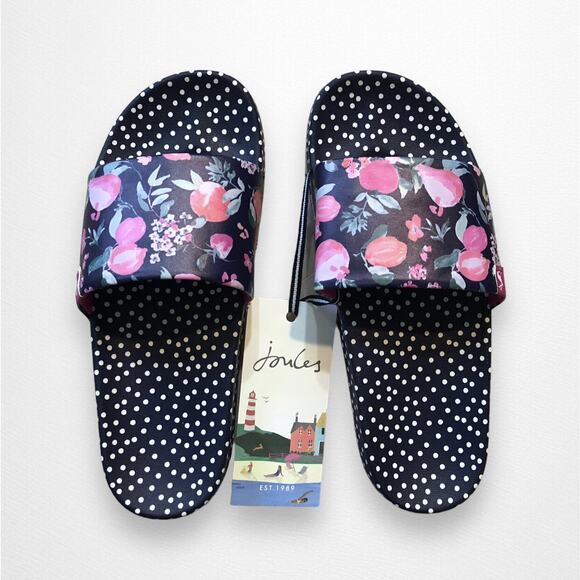 NWT Joules Summer Fruit Slides, Size 4 - Picture 1 of 6
